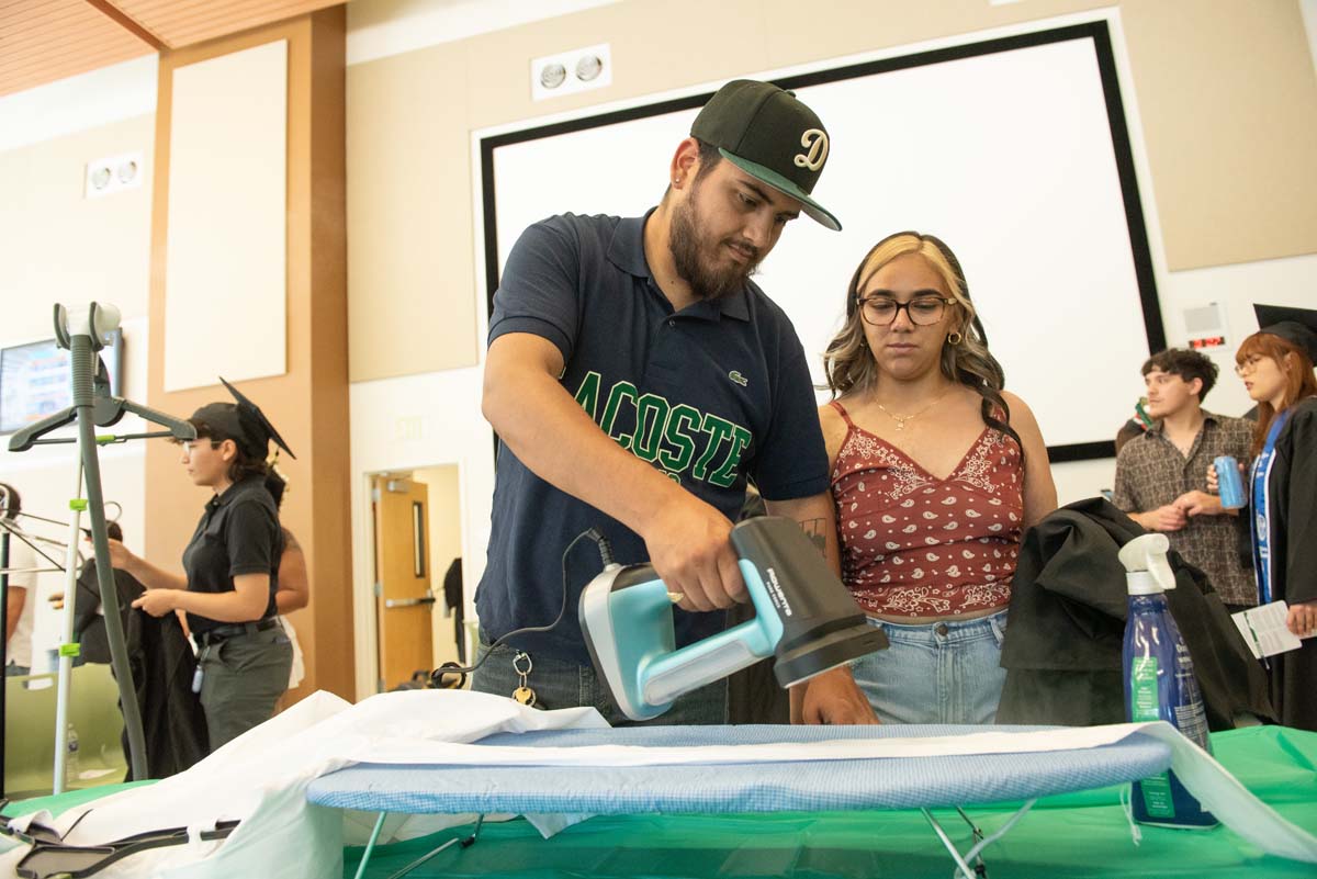 Grads line up for commencement at CHC.