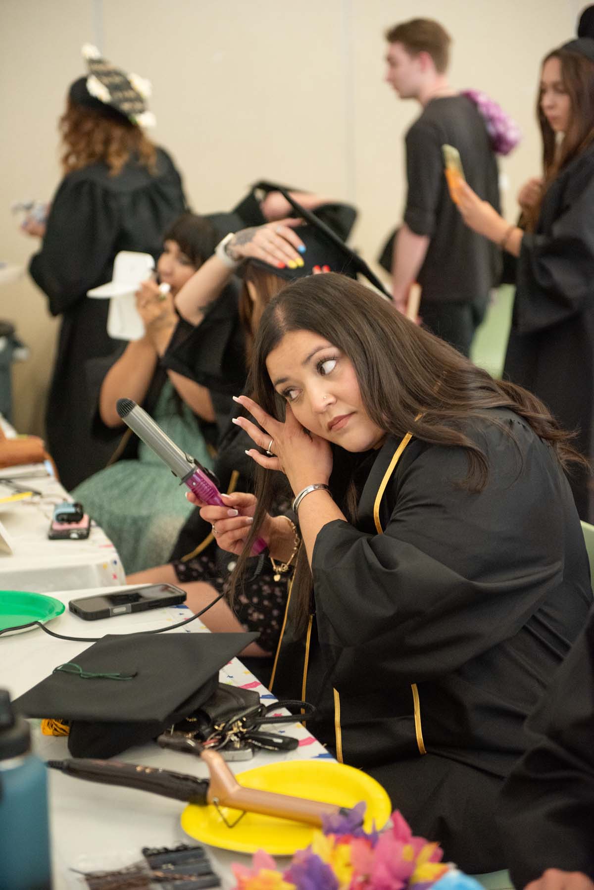 Grads line up for commencement at CHC.