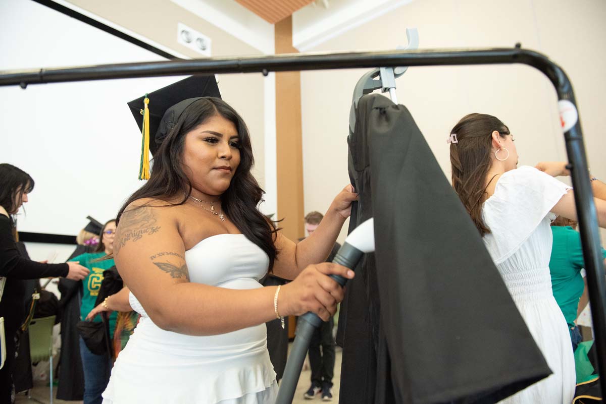 Grads line up for commencement at CHC.