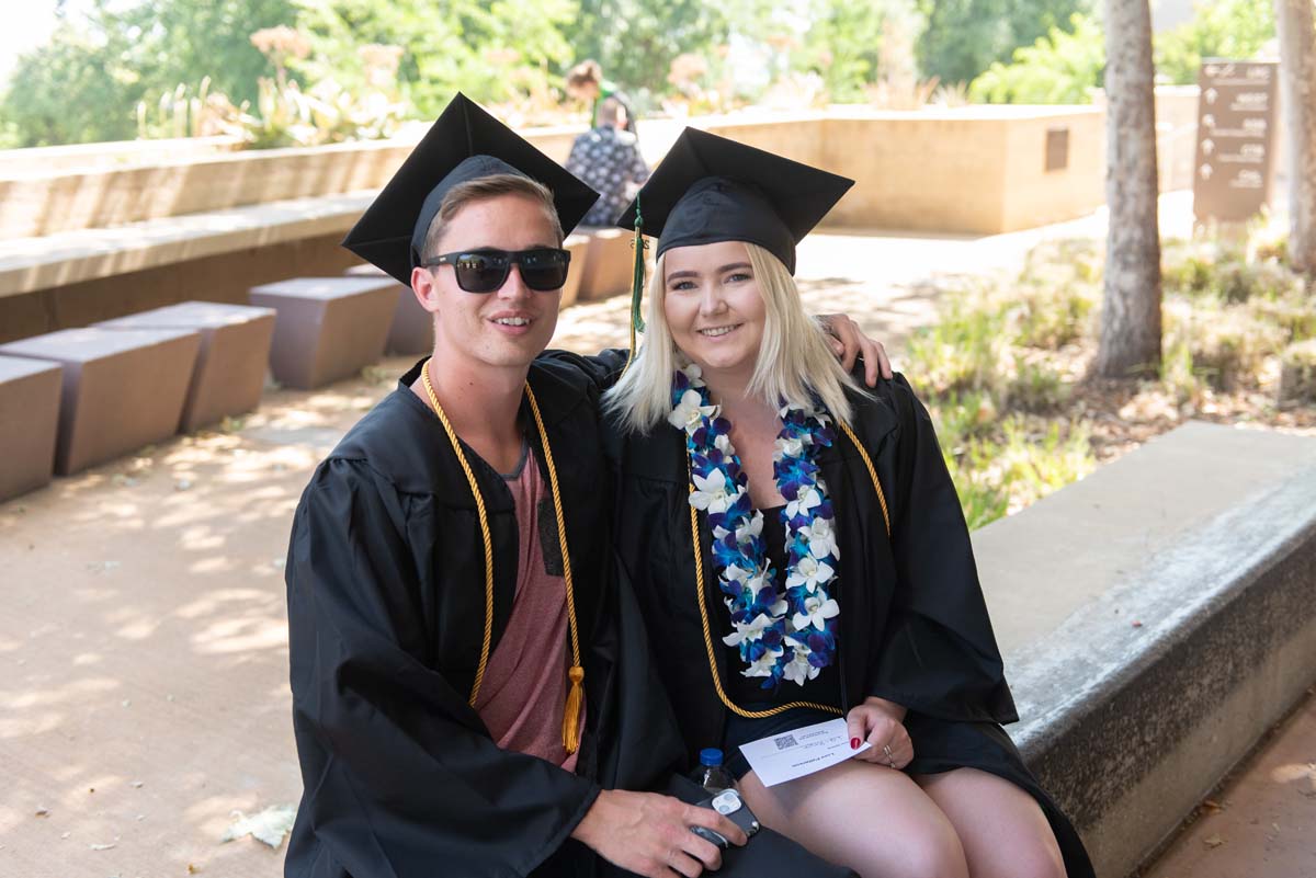 Grads line up for commencement at CHC.