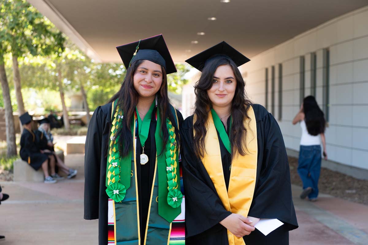 Grads line up for commencement at CHC.