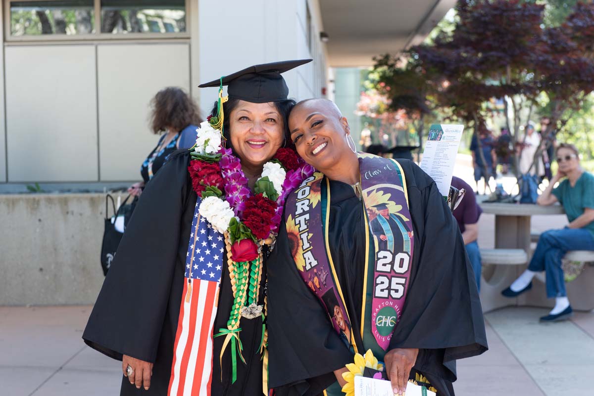 Grads line up for commencement at CHC.