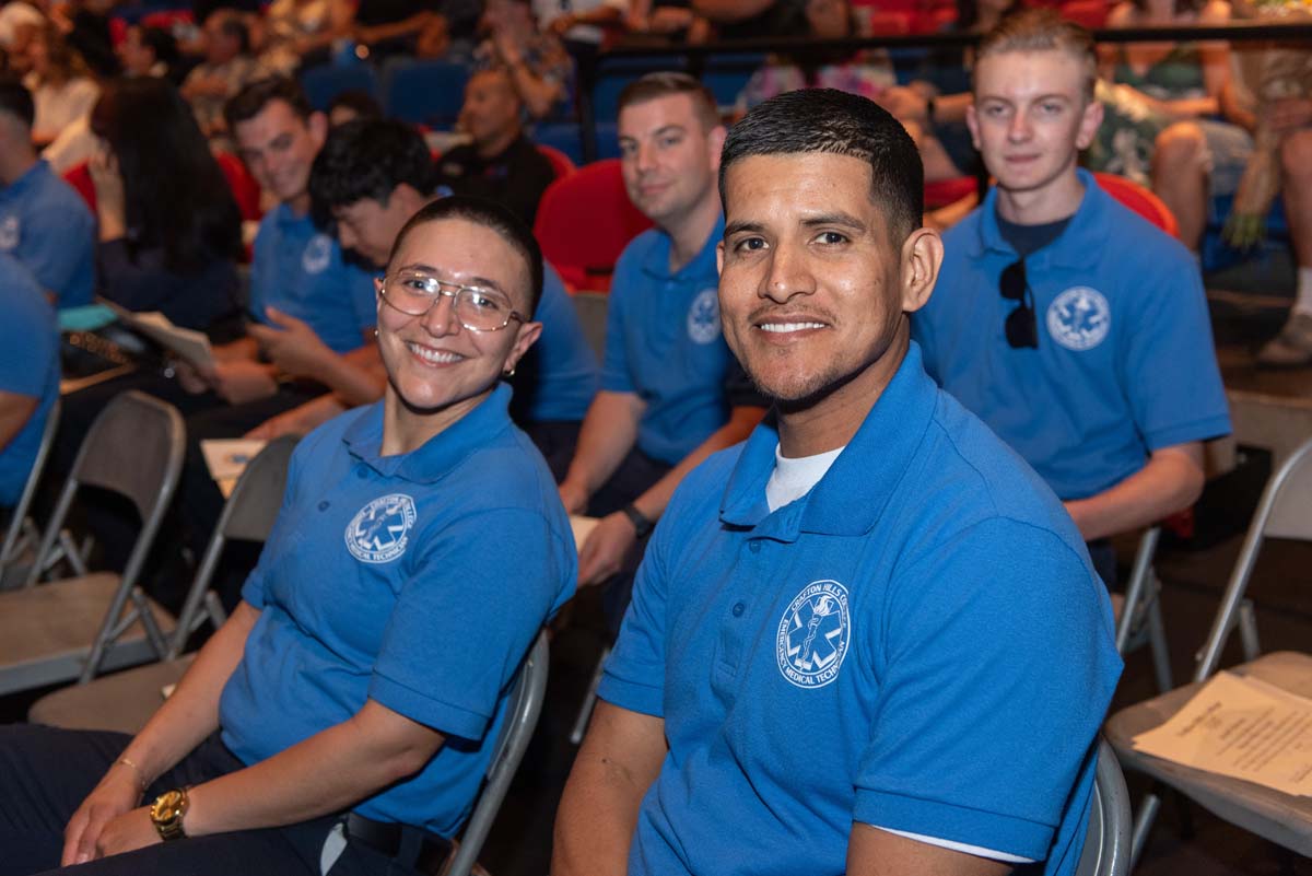 EMT grads are celebrated at graduation ceremony.