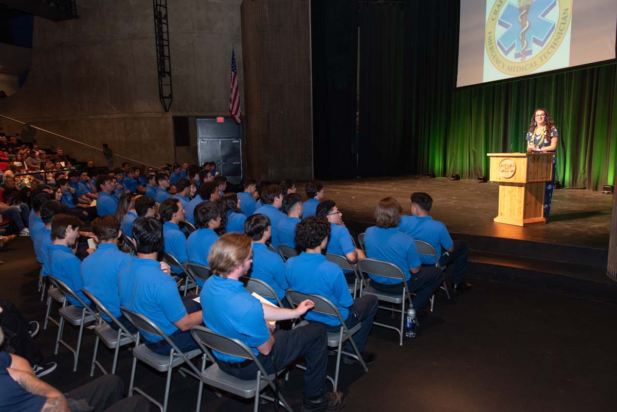 EMT grads are celebrated at graduation ceremony.