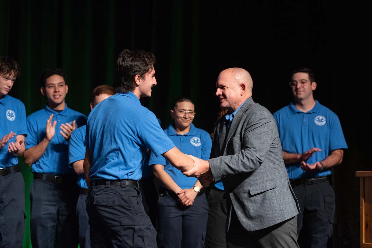EMT grads are celebrated at graduation ceremony.