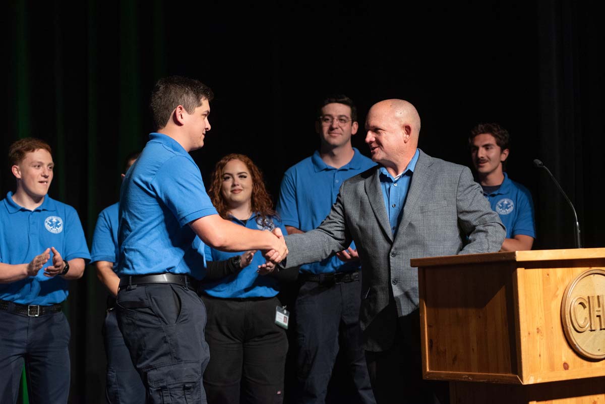 EMT grads are celebrated at graduation ceremony.