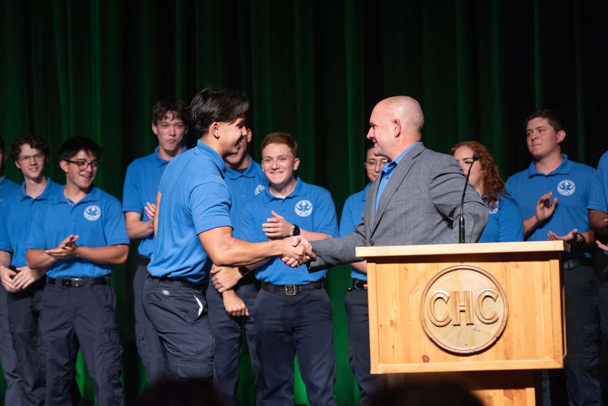 EMT grads are celebrated at graduation ceremony.