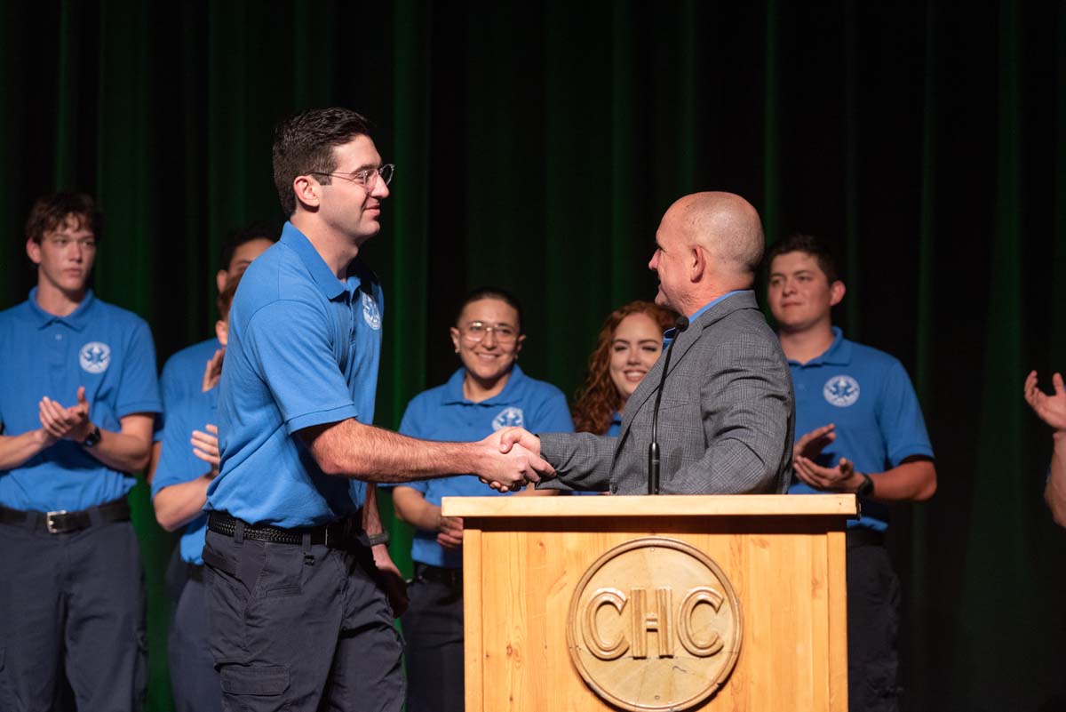 EMT grads are celebrated at graduation ceremony.