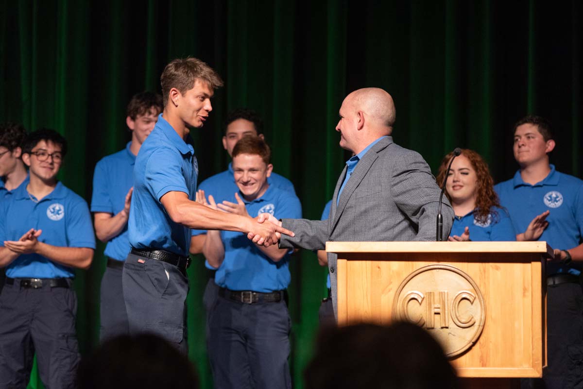EMT grads are celebrated at graduation ceremony.