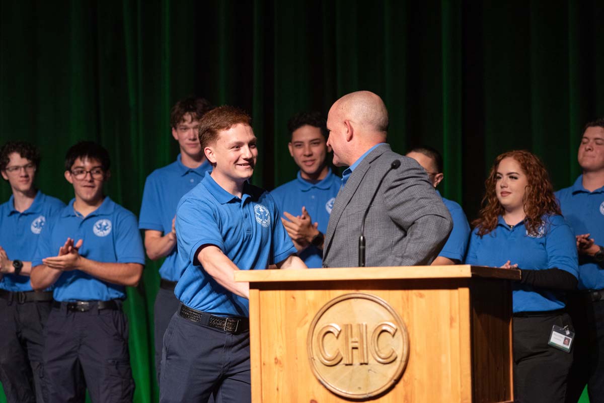 EMT grads are celebrated at graduation ceremony.