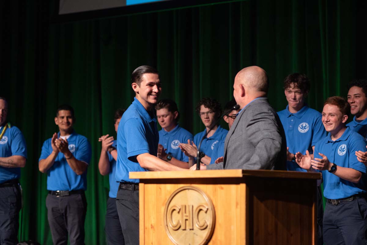 EMT grads are celebrated at graduation ceremony.