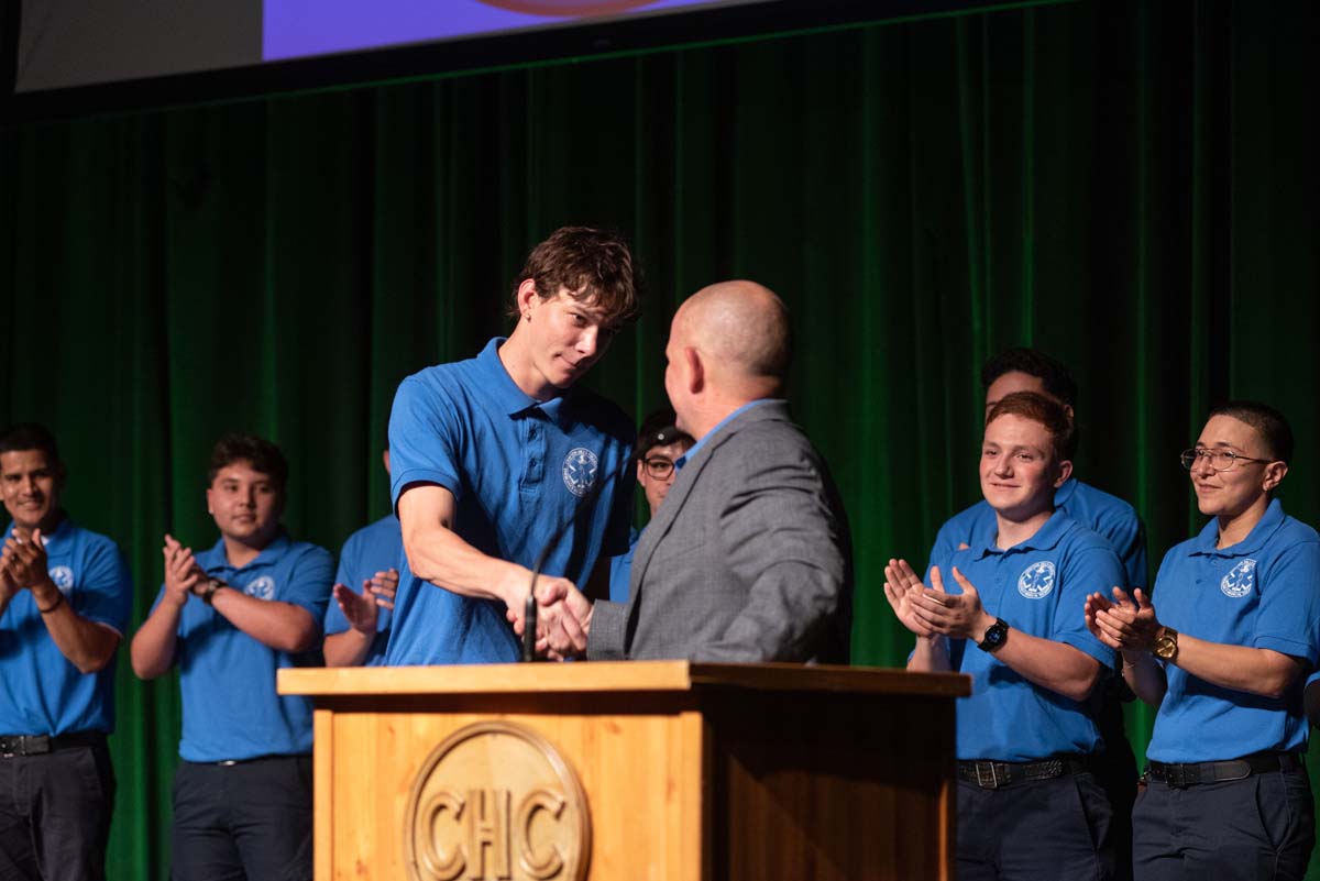 EMT grads are celebrated at graduation ceremony.