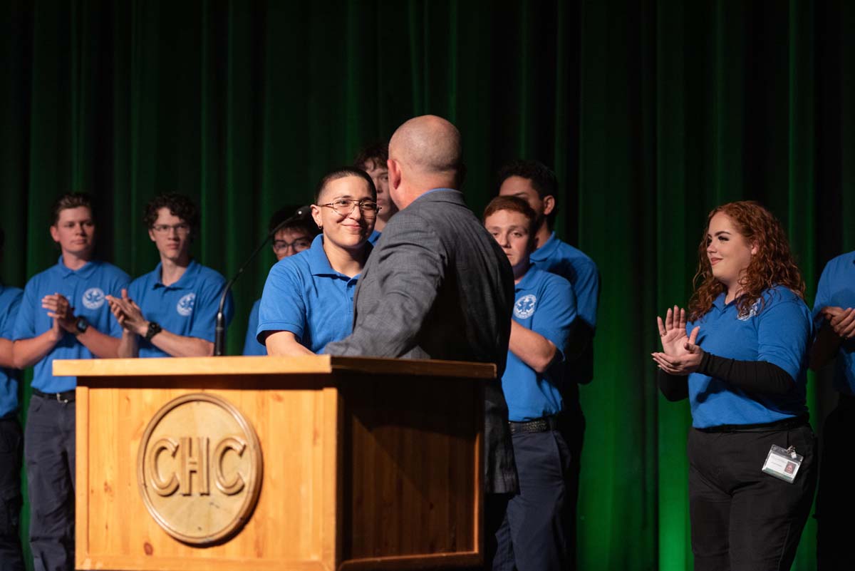 EMT grads are celebrated at graduation ceremony.