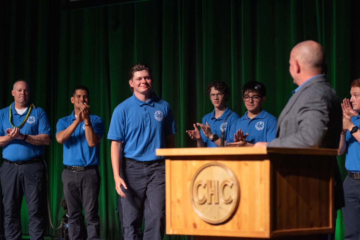 EMT grads are celebrated at graduation ceremony.