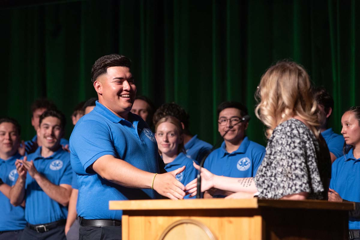 EMT grads are celebrated at graduation ceremony.