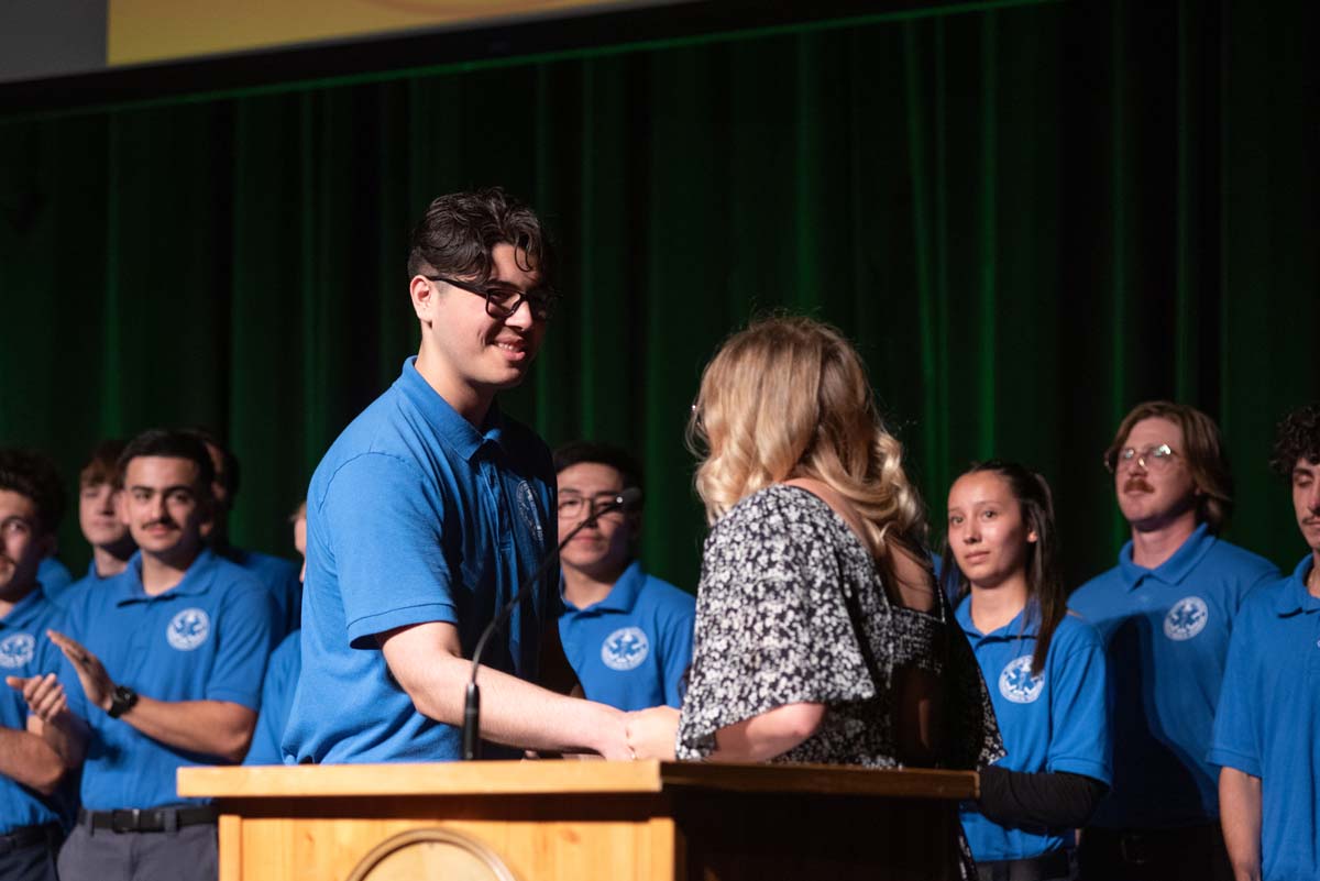 EMT grads are celebrated at graduation ceremony.