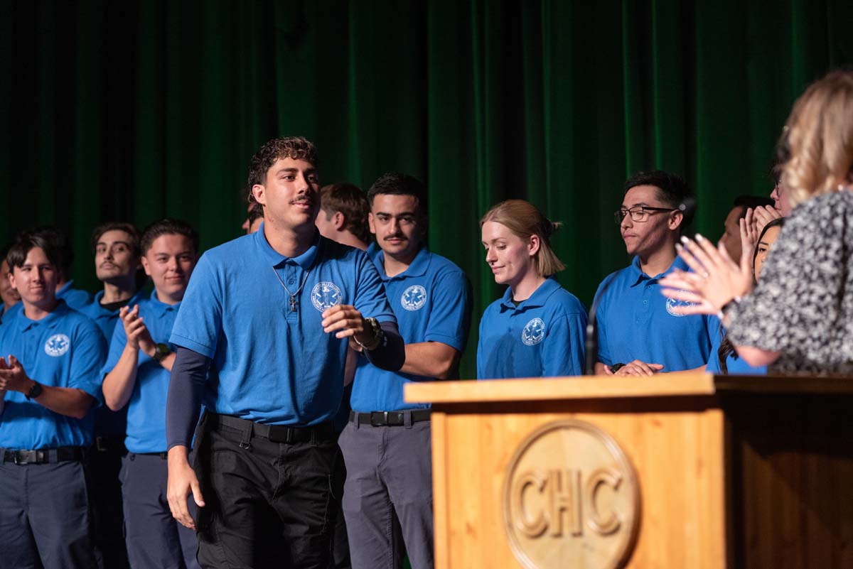 EMT grads are celebrated at graduation ceremony.