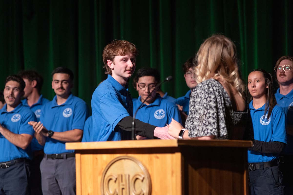 EMT grads are celebrated at graduation ceremony.