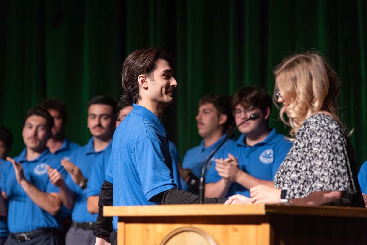 EMT grads are celebrated at graduation ceremony.