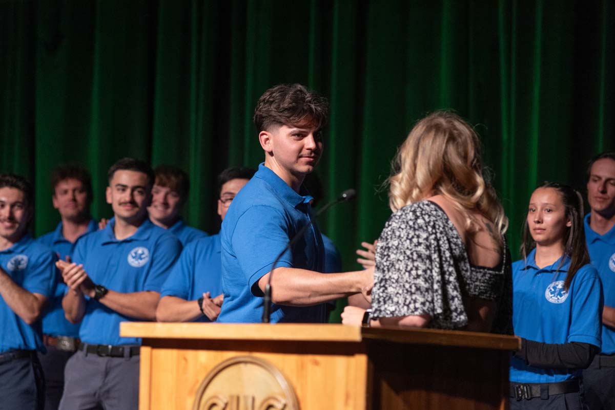 EMT grads are celebrated at graduation ceremony.