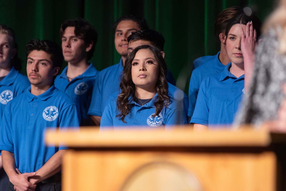 EMT grads are celebrated at graduation ceremony.
