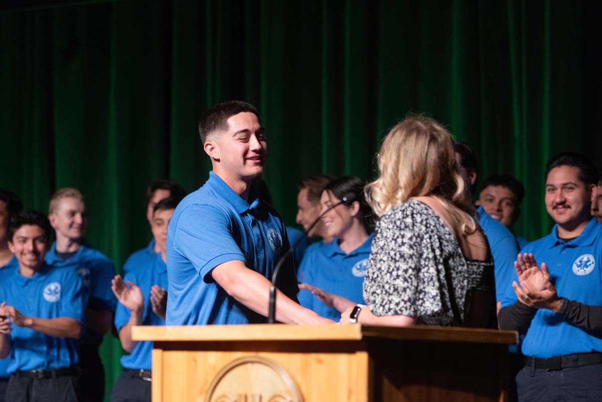 EMT grads are celebrated at graduation ceremony.