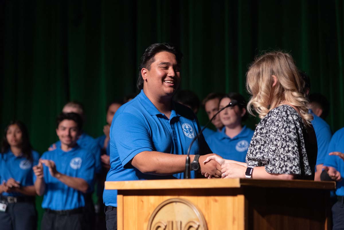 EMT grads are celebrated at graduation ceremony.