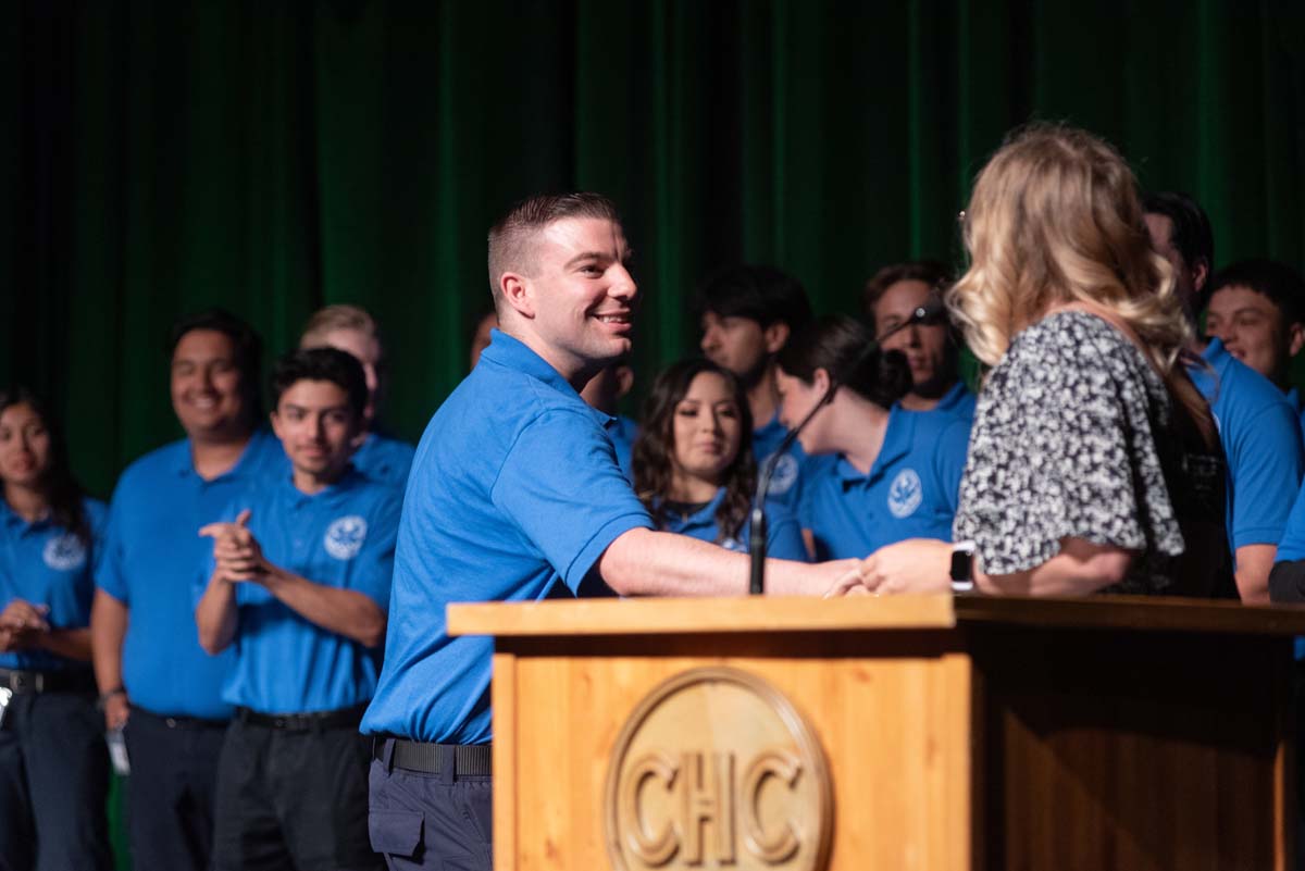 EMT grads are celebrated at graduation ceremony.