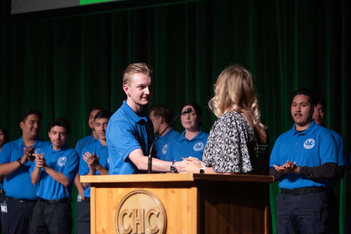 EMT grads are celebrated at graduation ceremony.
