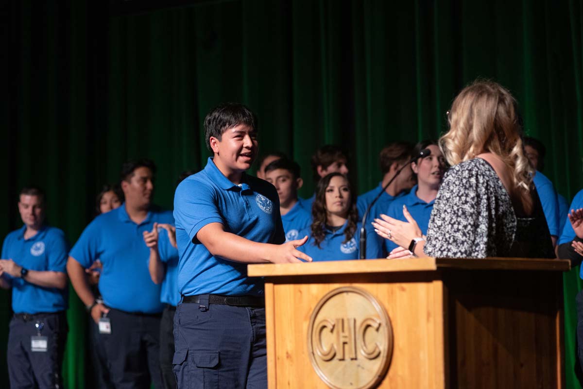 EMT grads are celebrated at graduation ceremony.