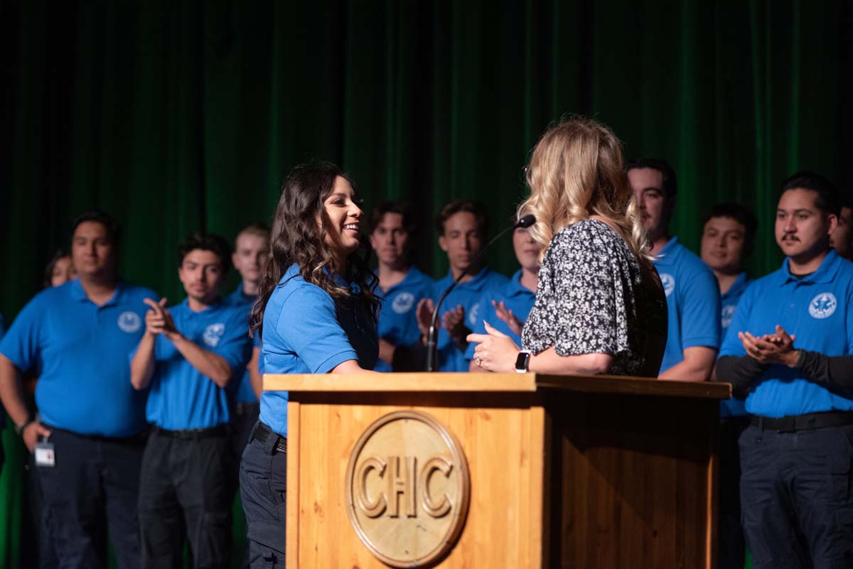EMT grads are celebrated at graduation ceremony.