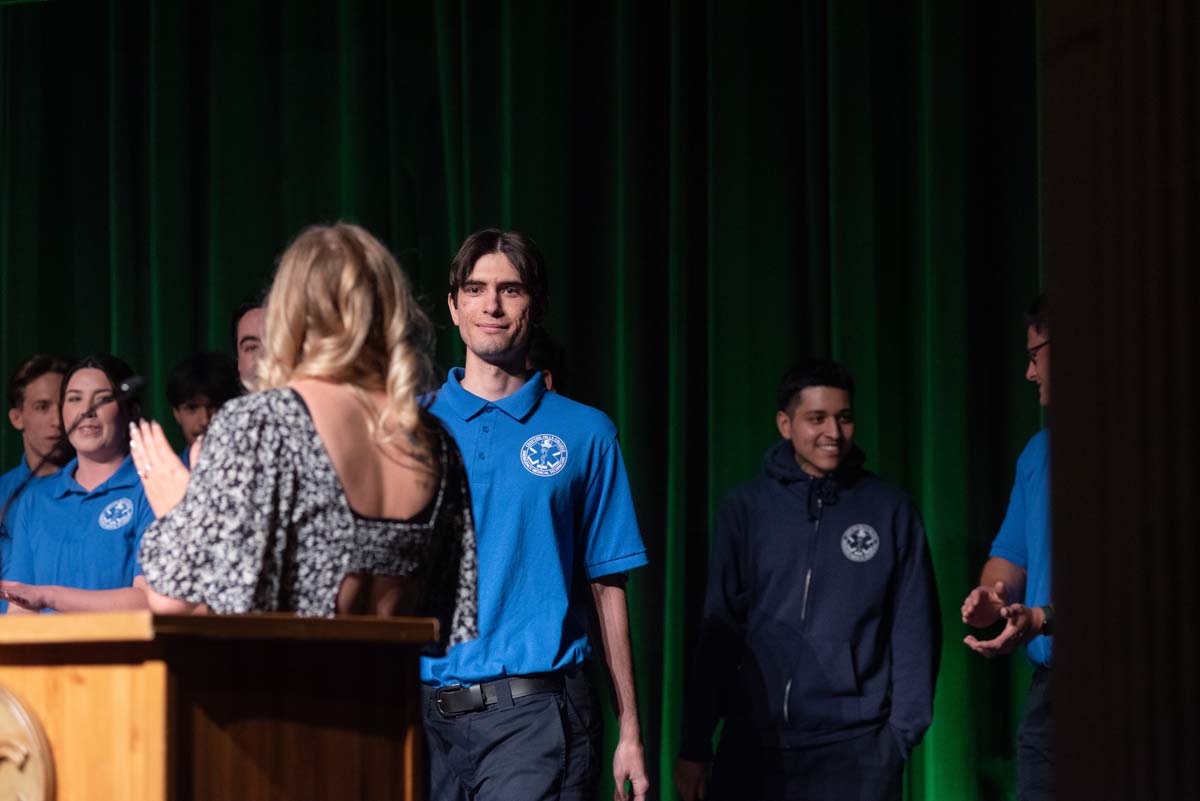 EMT grads are celebrated at graduation ceremony.