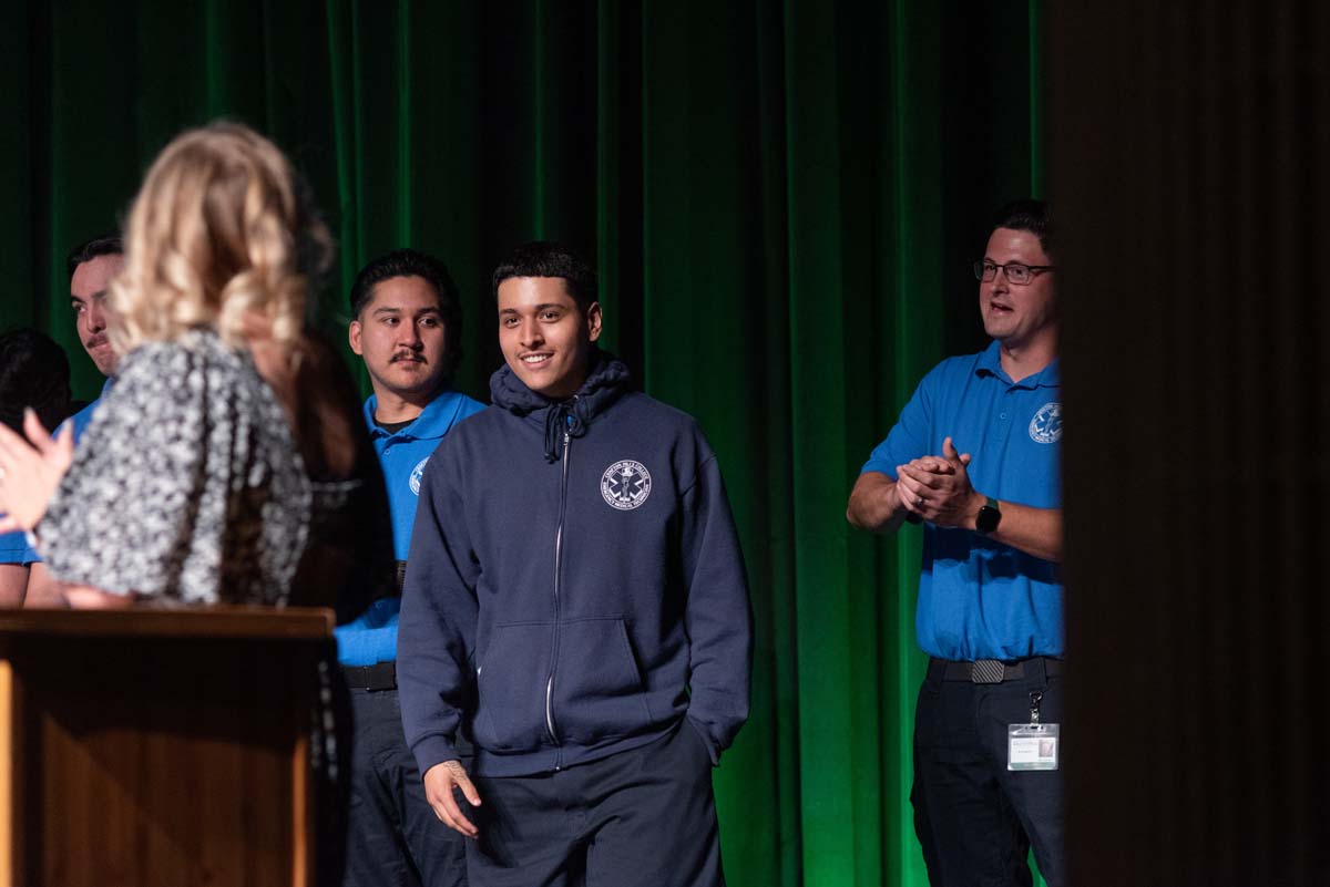 EMT grads are celebrated at graduation ceremony.