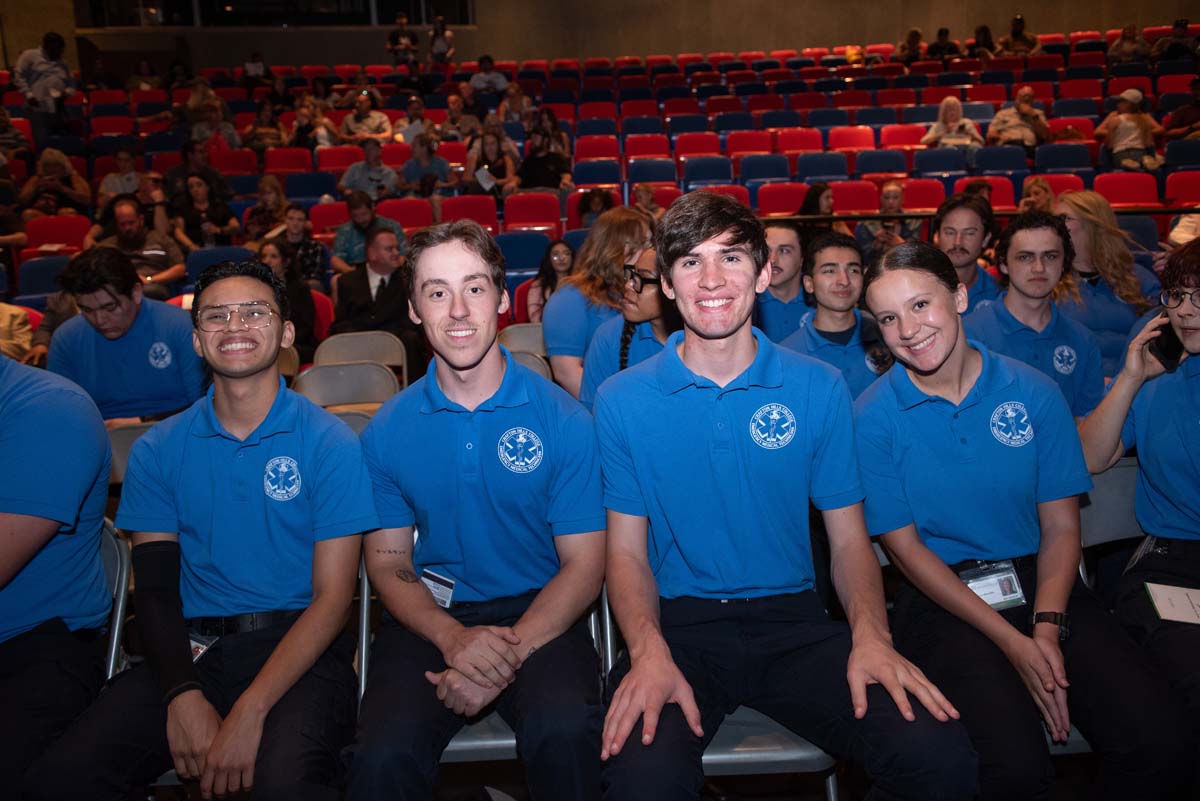 Crafton Hills College celebrate newest EMTS at graduation ceremony.