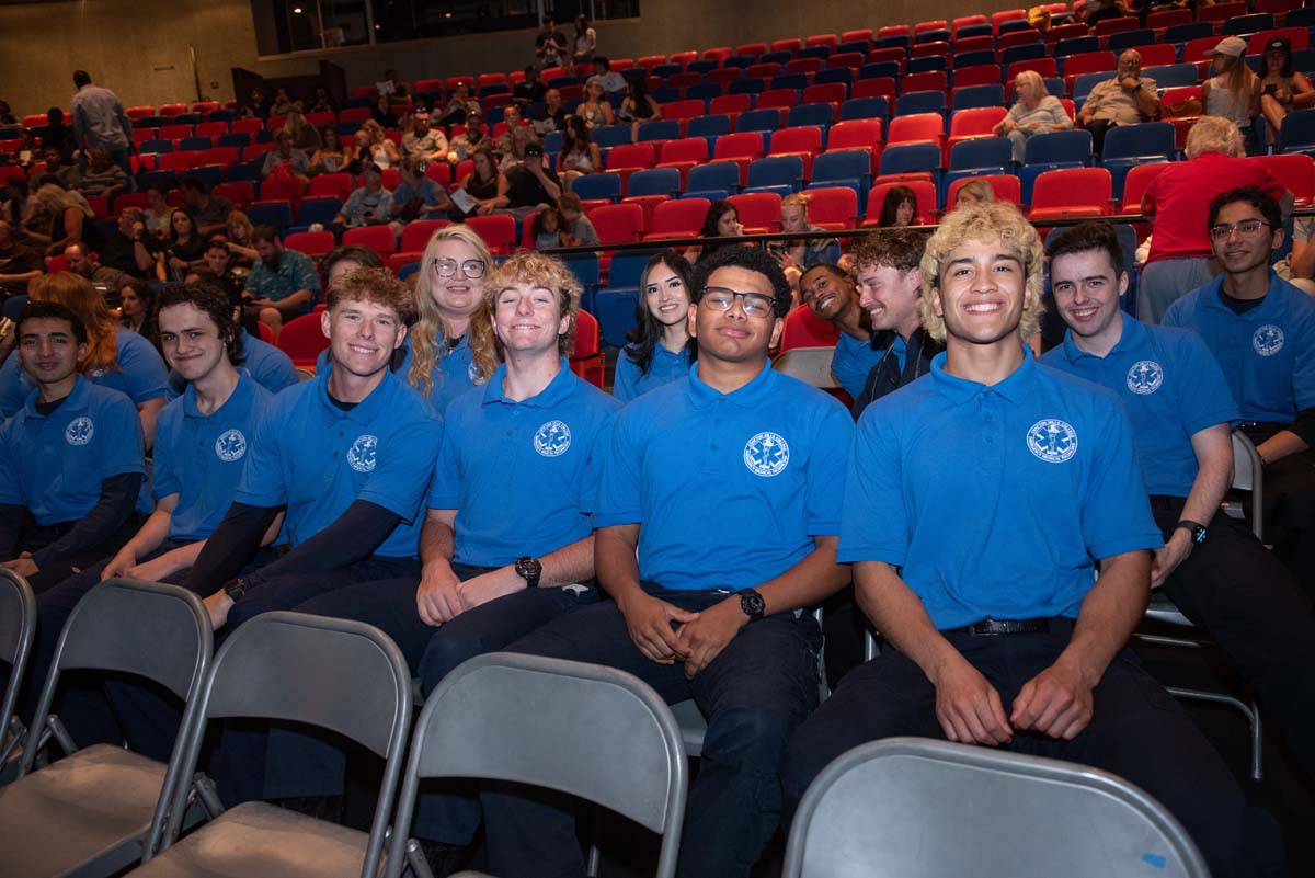 Crafton Hills College celebrate newest EMTS at graduation ceremony.
