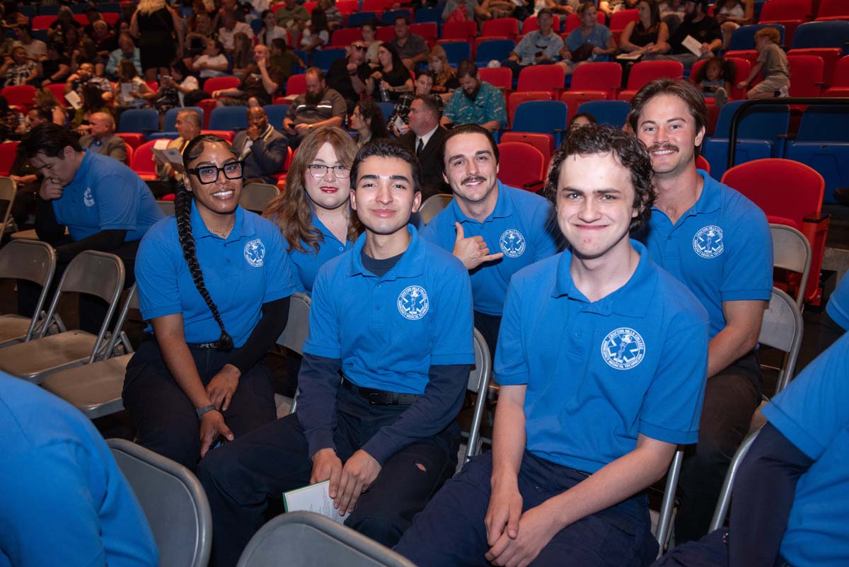 Crafton Hills College celebrate newest EMTS at graduation ceremony.