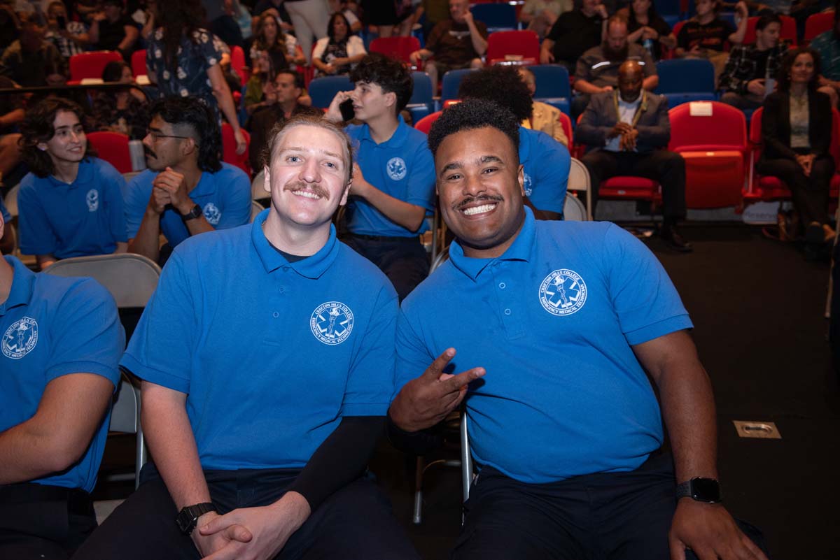 Crafton Hills College celebrate newest EMTS at graduation ceremony.