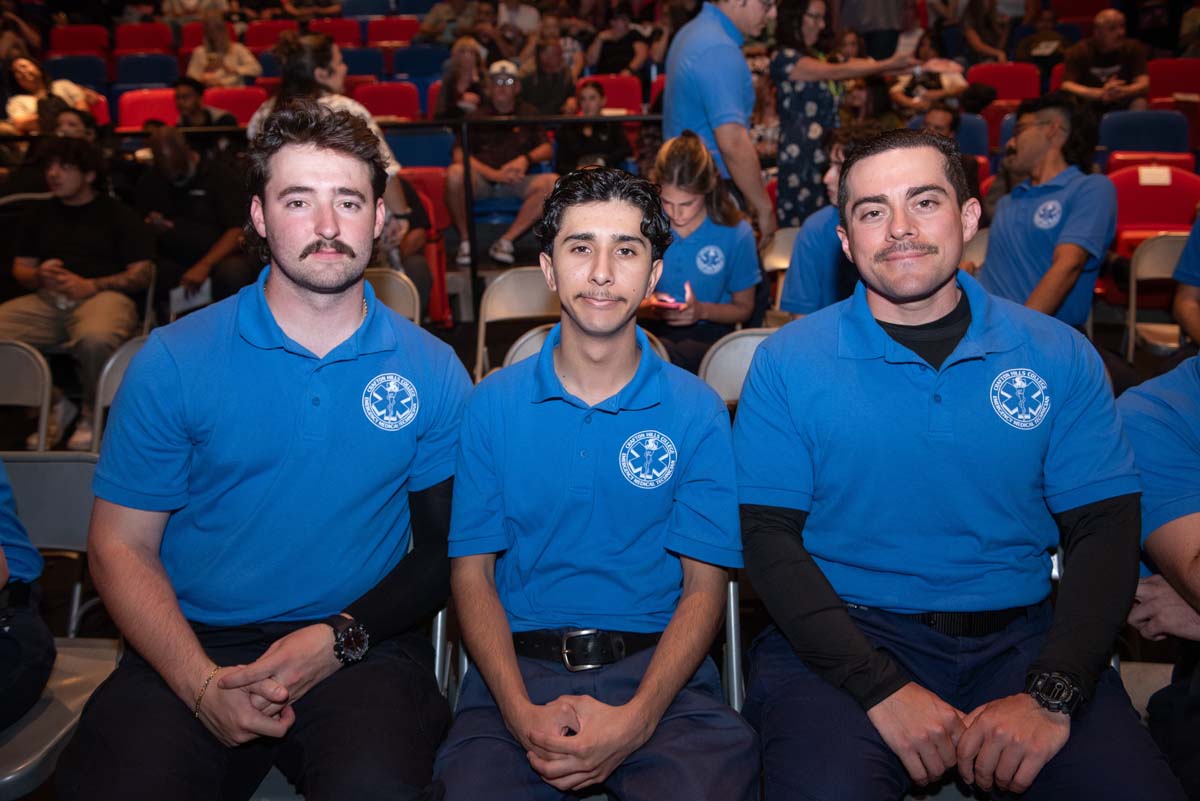 Crafton Hills College celebrate newest EMTS at graduation ceremony.