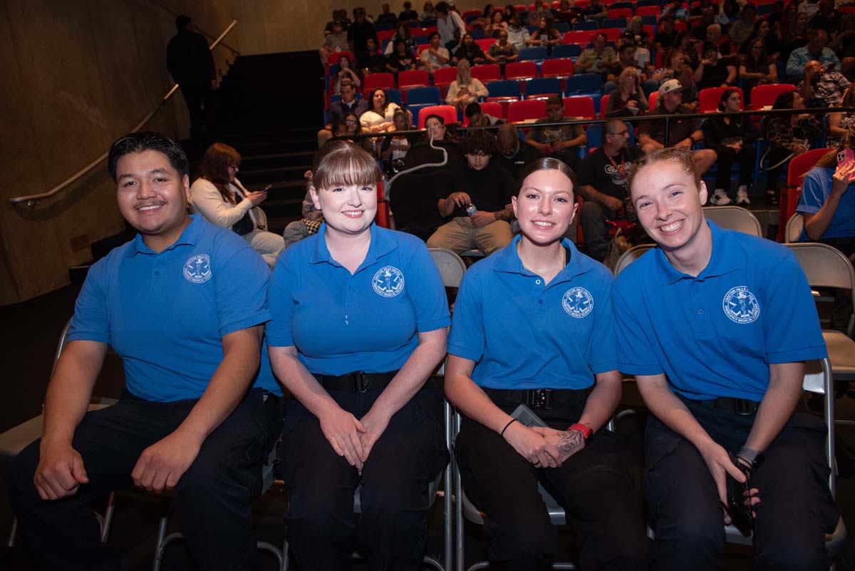 Crafton Hills College celebrate newest EMTS at graduation ceremony.