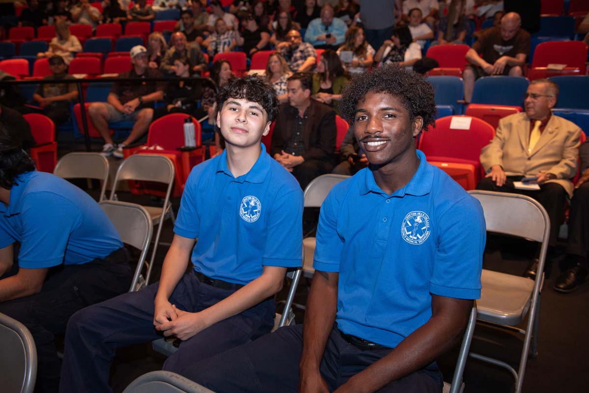 Crafton Hills College celebrate newest EMTS at graduation ceremony.