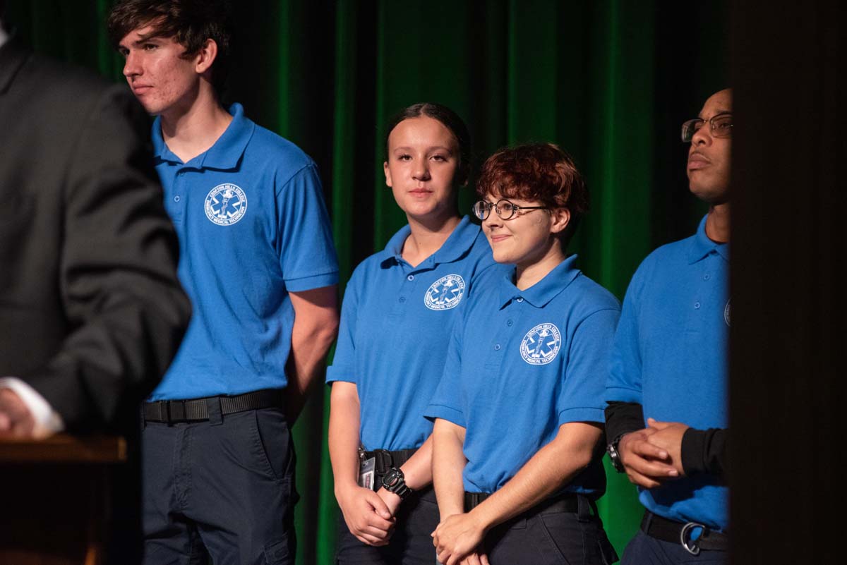 Crafton Hills College celebrate newest EMTS at graduation ceremony.