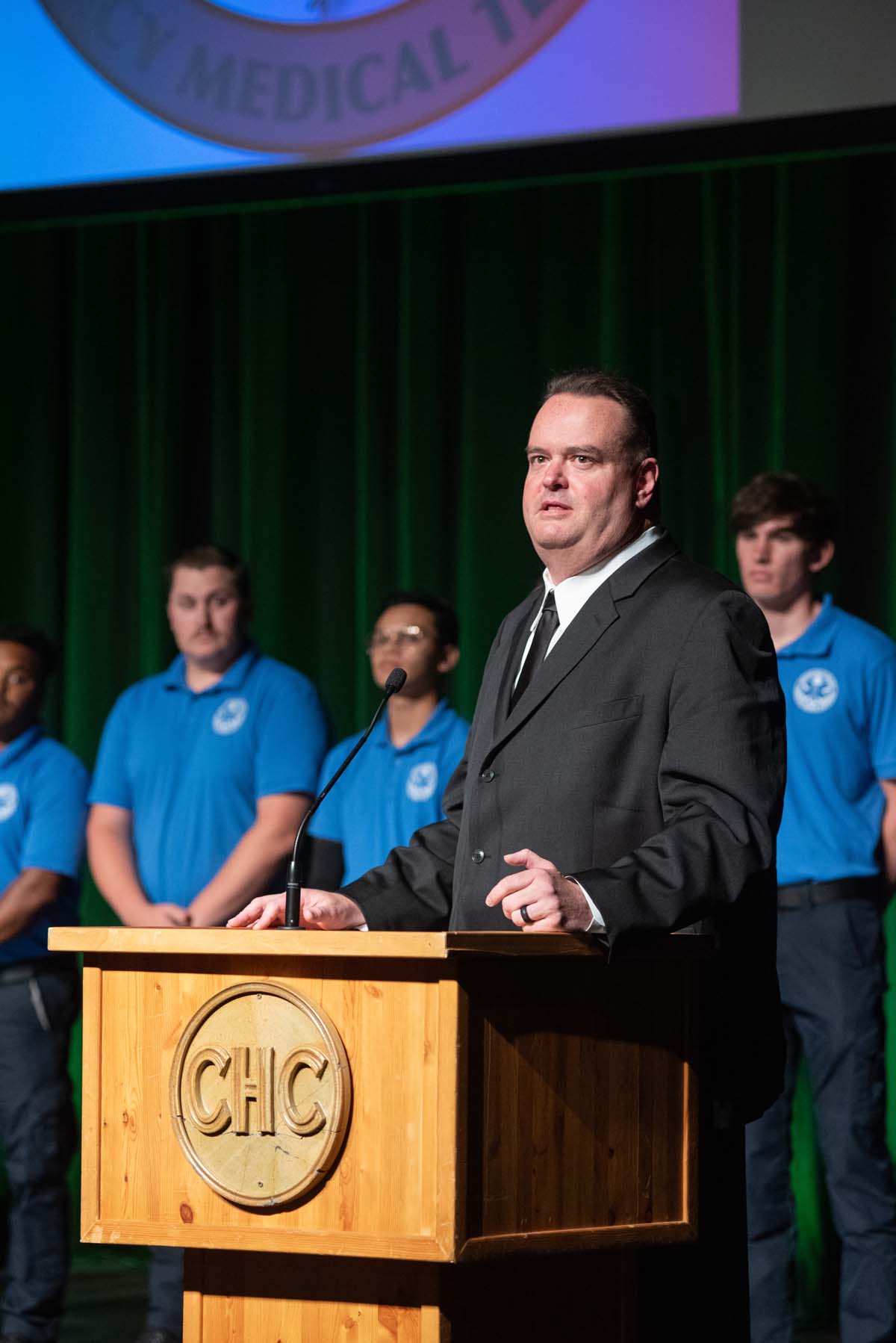 Crafton Hills College celebrate newest EMTS at graduation ceremony.
