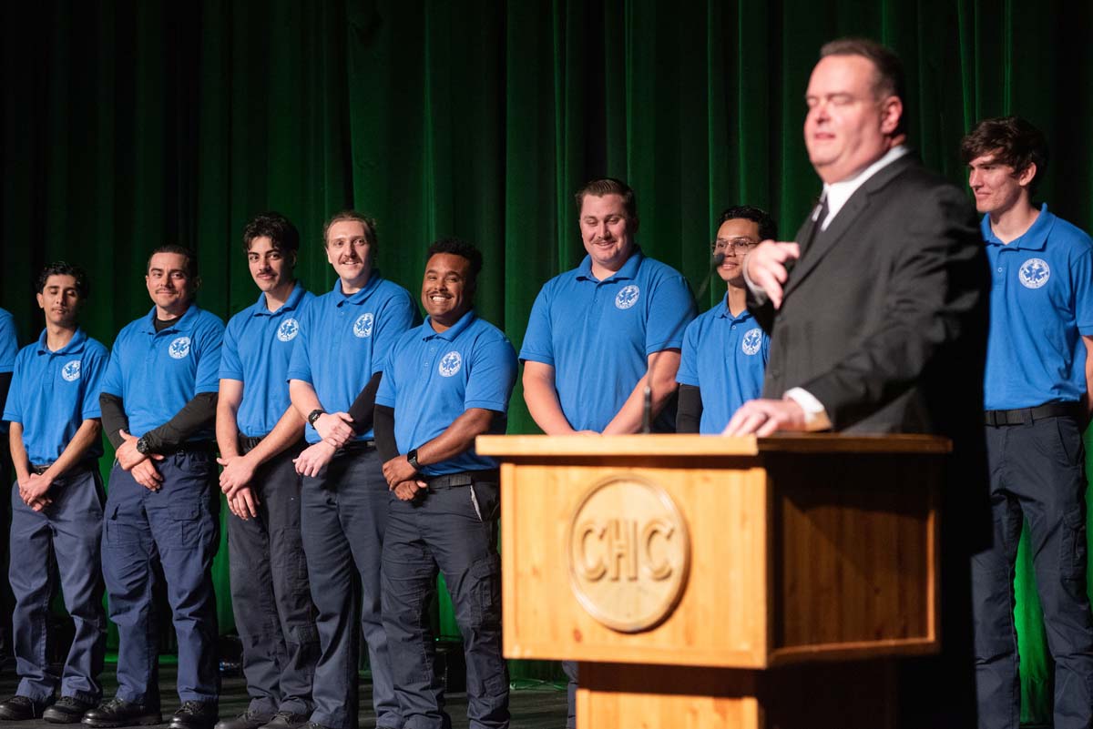 Crafton Hills College celebrate newest EMTS at graduation ceremony.