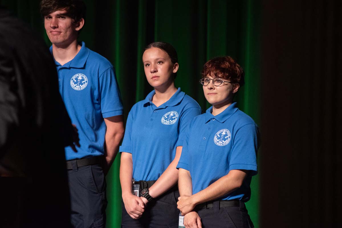 Crafton Hills College celebrate newest EMTS at graduation ceremony.
