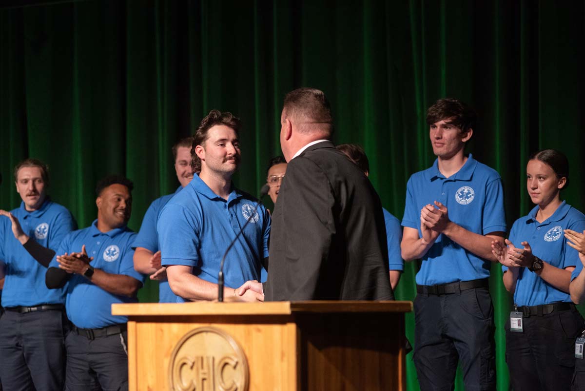 Crafton Hills College celebrate newest EMTS at graduation ceremony.