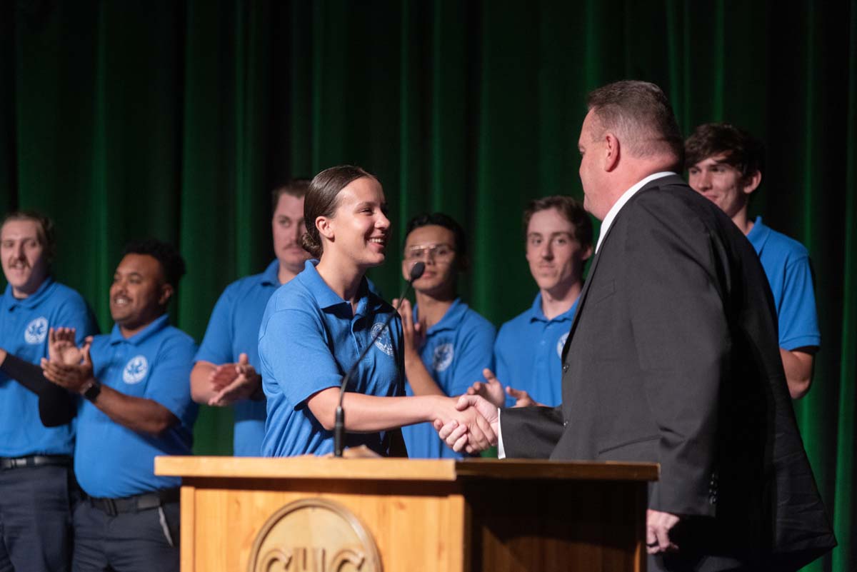 Crafton Hills College celebrate newest EMTS at graduation ceremony.