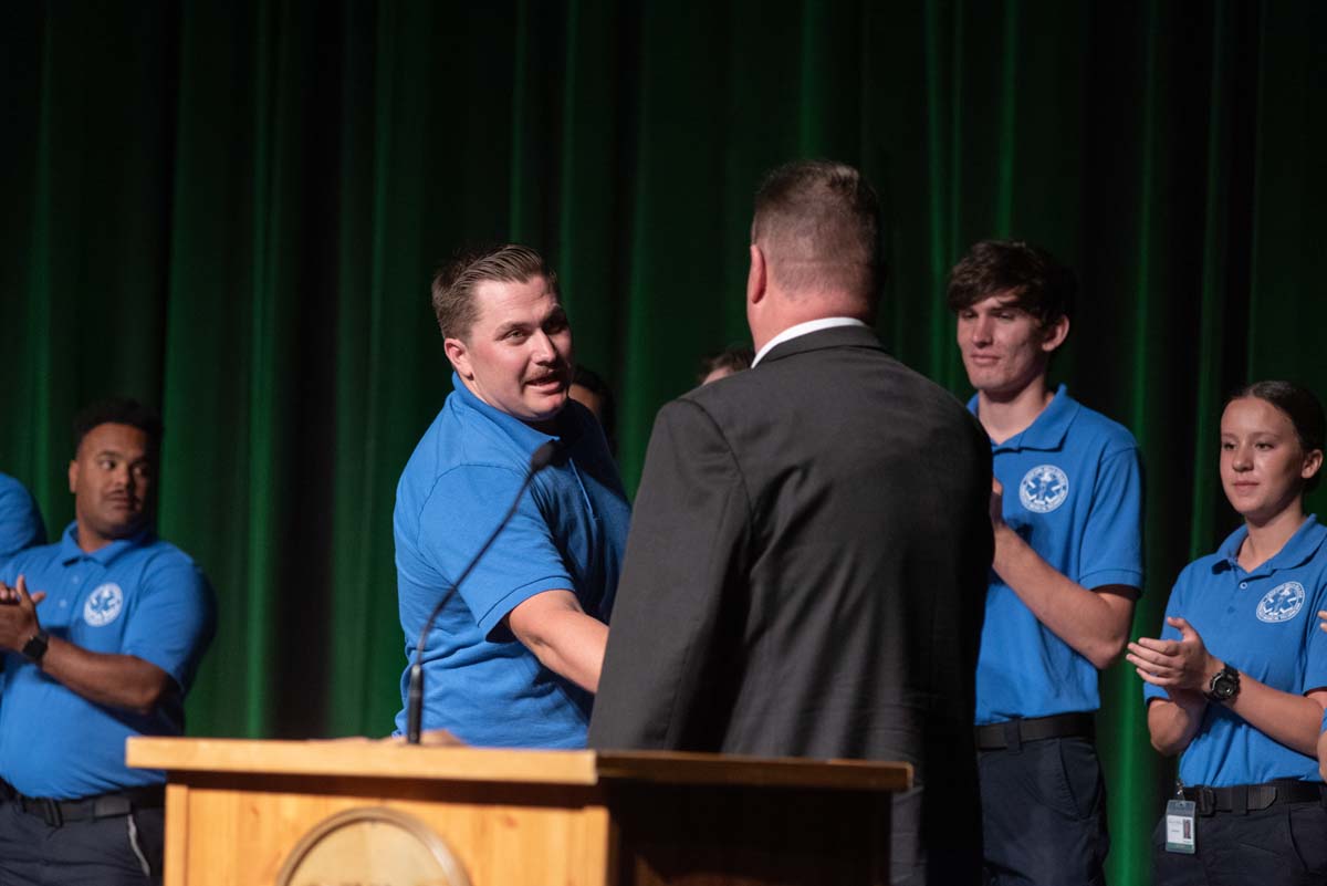 Crafton Hills College celebrate newest EMTS at graduation ceremony.