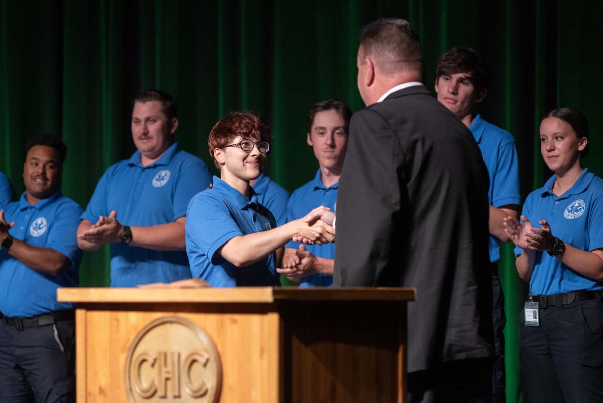 Crafton Hills College celebrate newest EMTS at graduation ceremony.