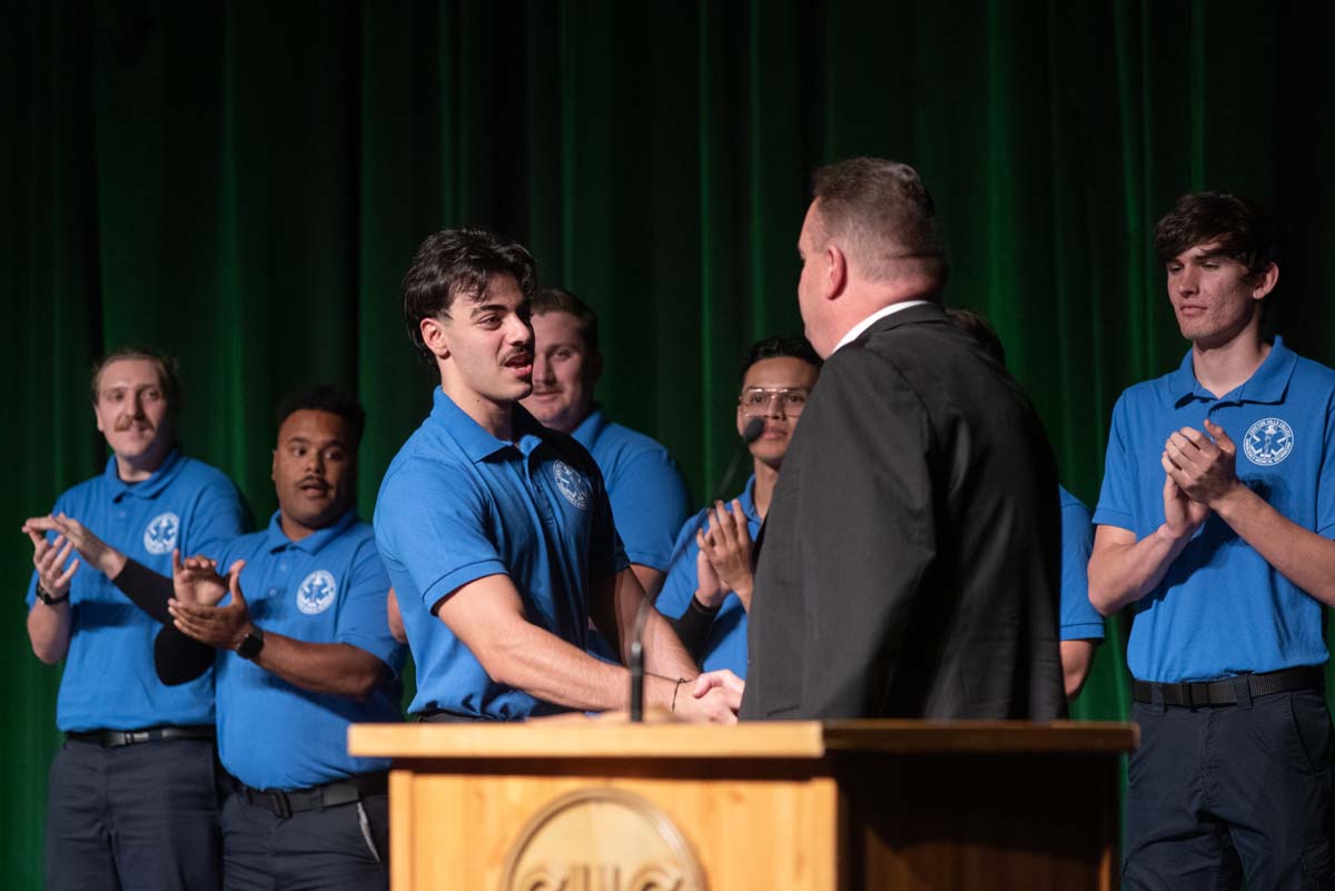 Crafton Hills College celebrate newest EMTS at graduation ceremony.
