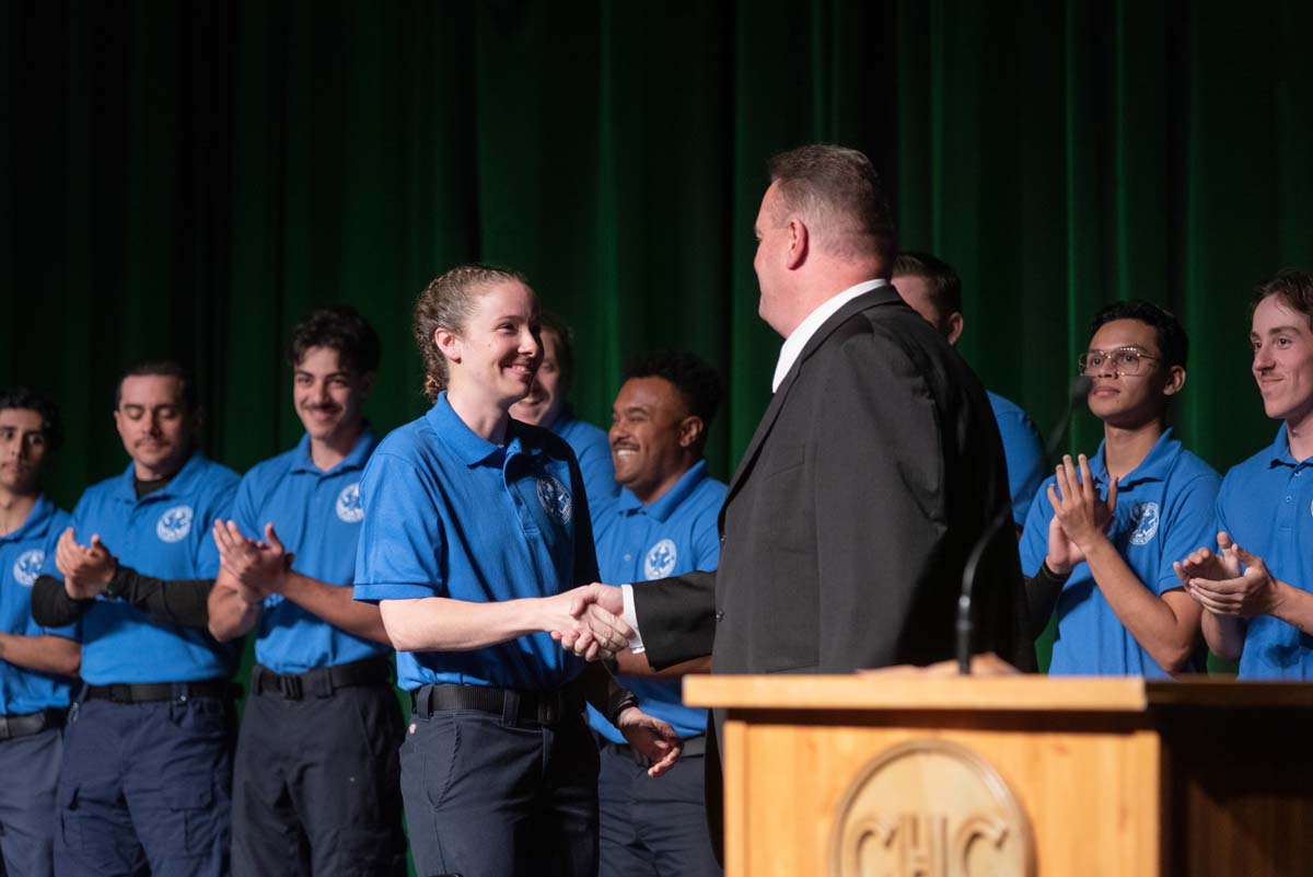 Crafton Hills College celebrate newest EMTS at graduation ceremony.